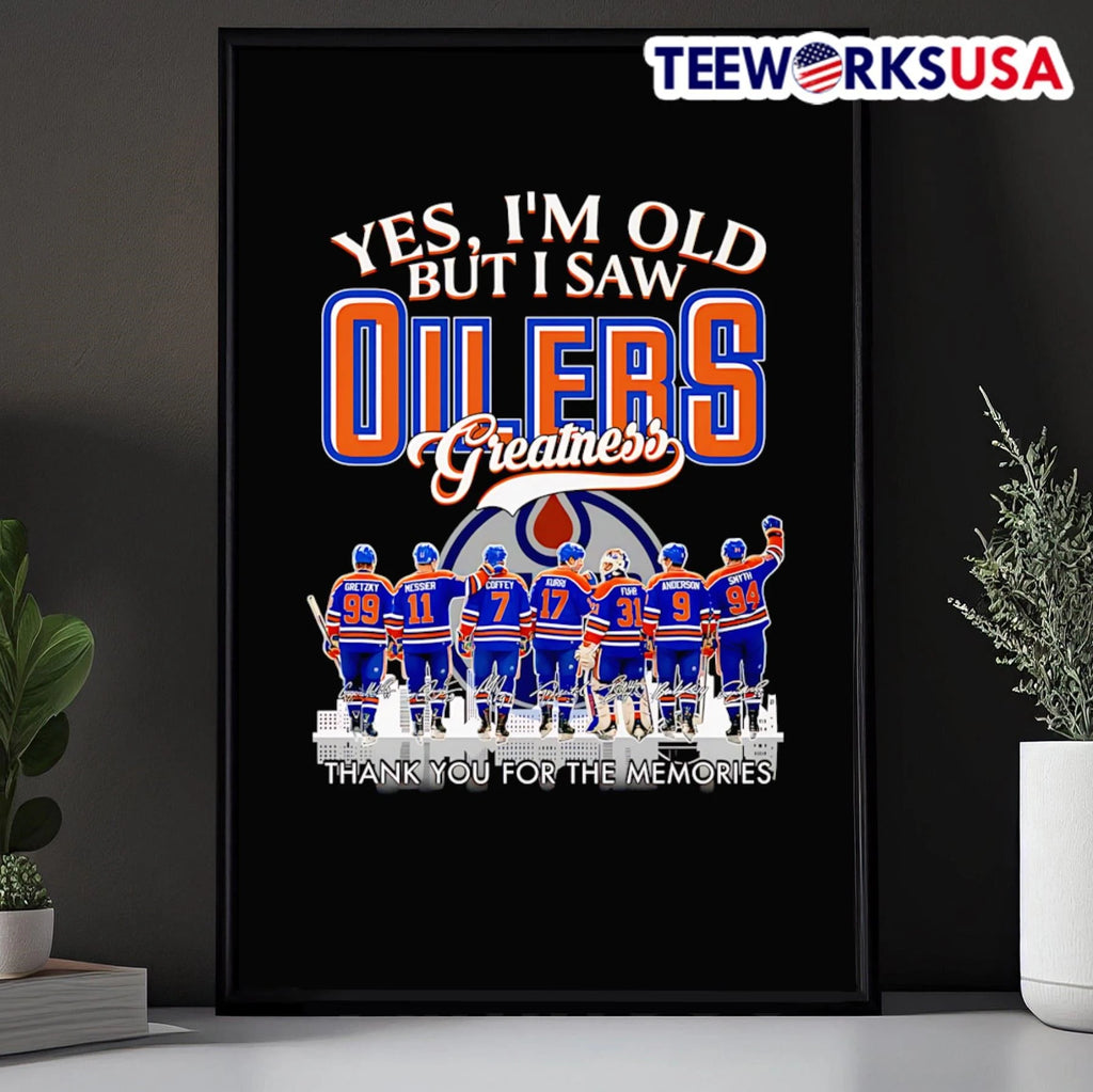 Yes I'm Old But I Saw Oilers Greatness Thank You For - Adult & Kids T-Shirts, Sweatshirts & Hoodies apparel design preview 5