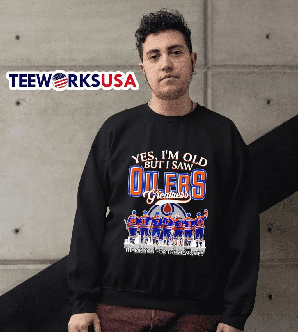 Yes I'm Old But I Saw Oilers Greatness Thank You For - Adult & Kids T-Shirts, Sweatshirts & Hoodies apparel design preview 6