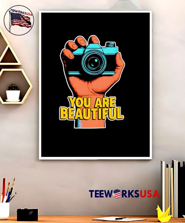 You Are Beautiful camera grip - Adult & Kids T-Shirts, Sweatshirts & Hoodies apparel design preview 5