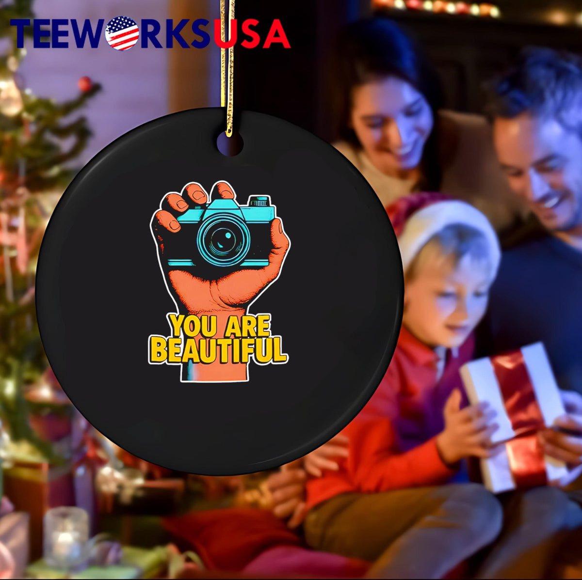 You Are Beautiful camera grip - Adult & Kids T-Shirts, Sweatshirts & Hoodies apparel design preview 4