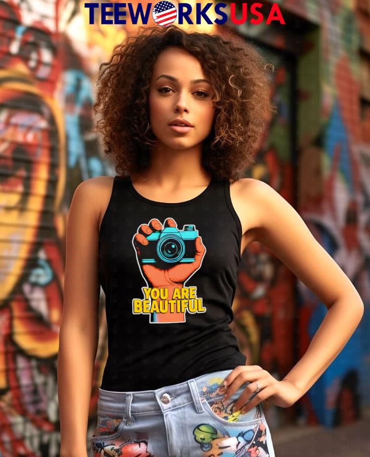 You Are Beautiful camera grip - Adult & Kids T-Shirts, Sweatshirts & Hoodies apparel design preview 7