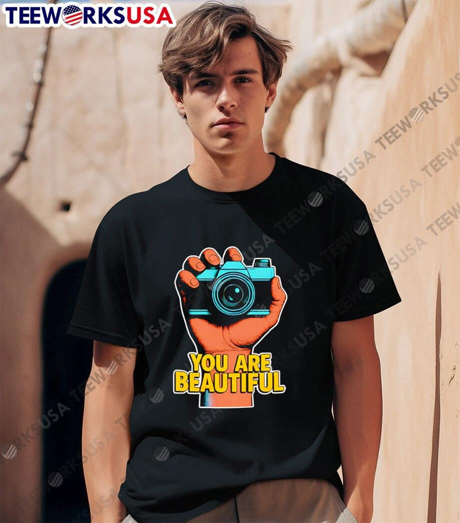 You Are Beautiful camera grip - Adult & Kids T-Shirts, Sweatshirts & Hoodies apparel design preview 1