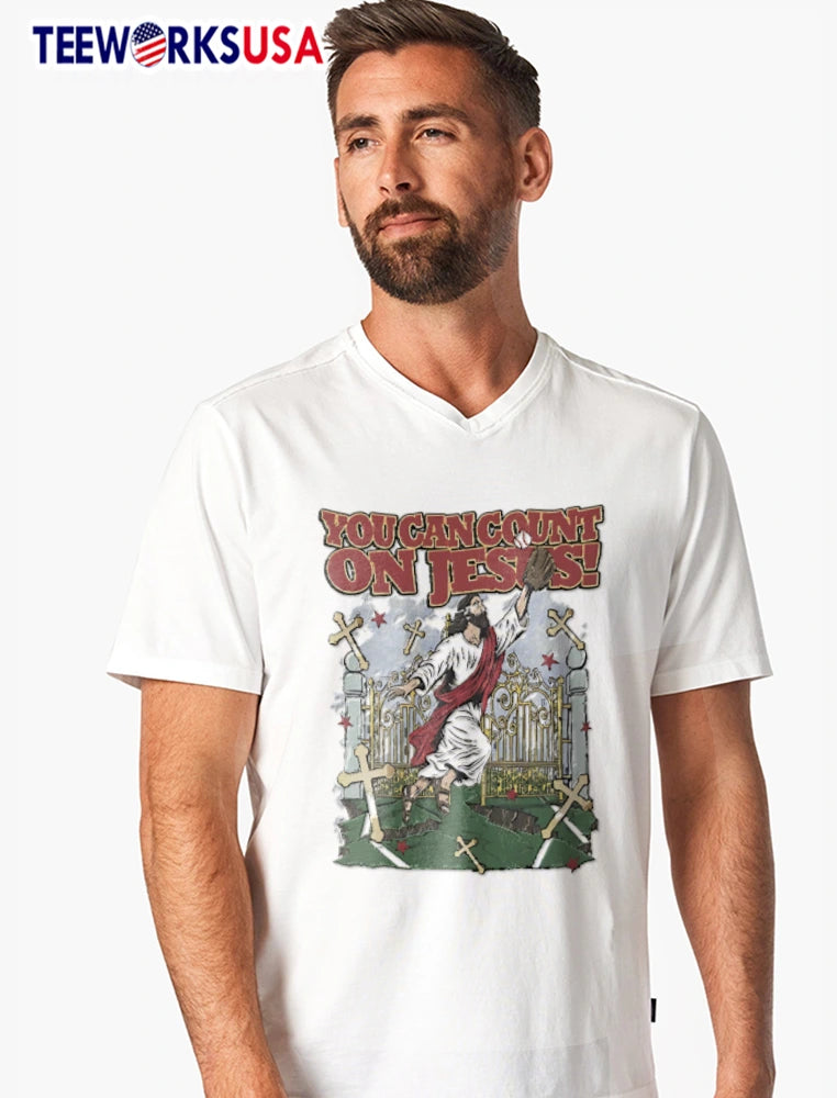 You can count on jesus baseball - Adult & Kids T-Shirts, Sweatshirts & Hoodies apparel design preview 7
