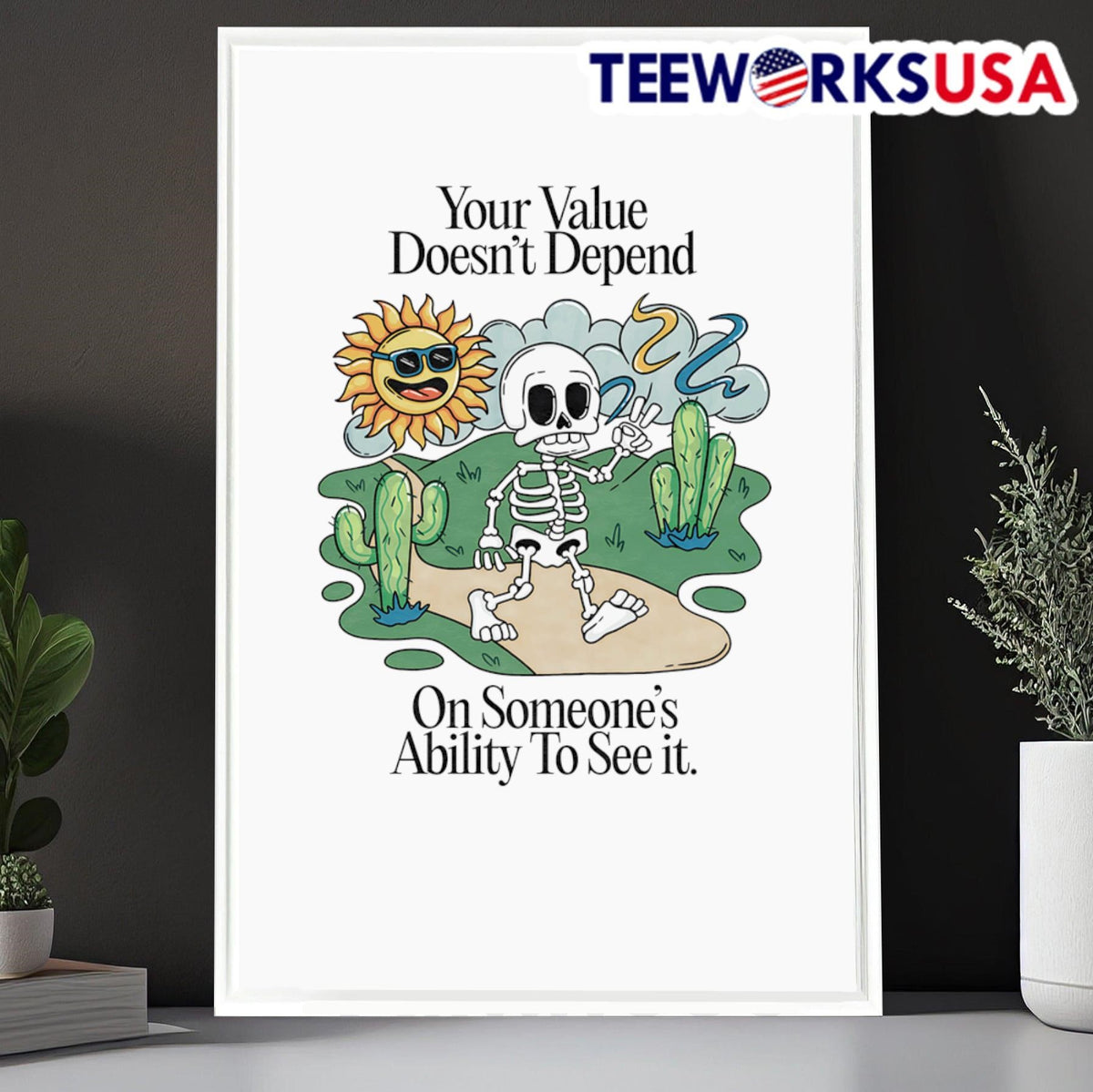 Your value doesn't depend on someone's ability to see - Adult & Kids T-Shirts, Sweatshirts & Hoodies apparel design preview 6