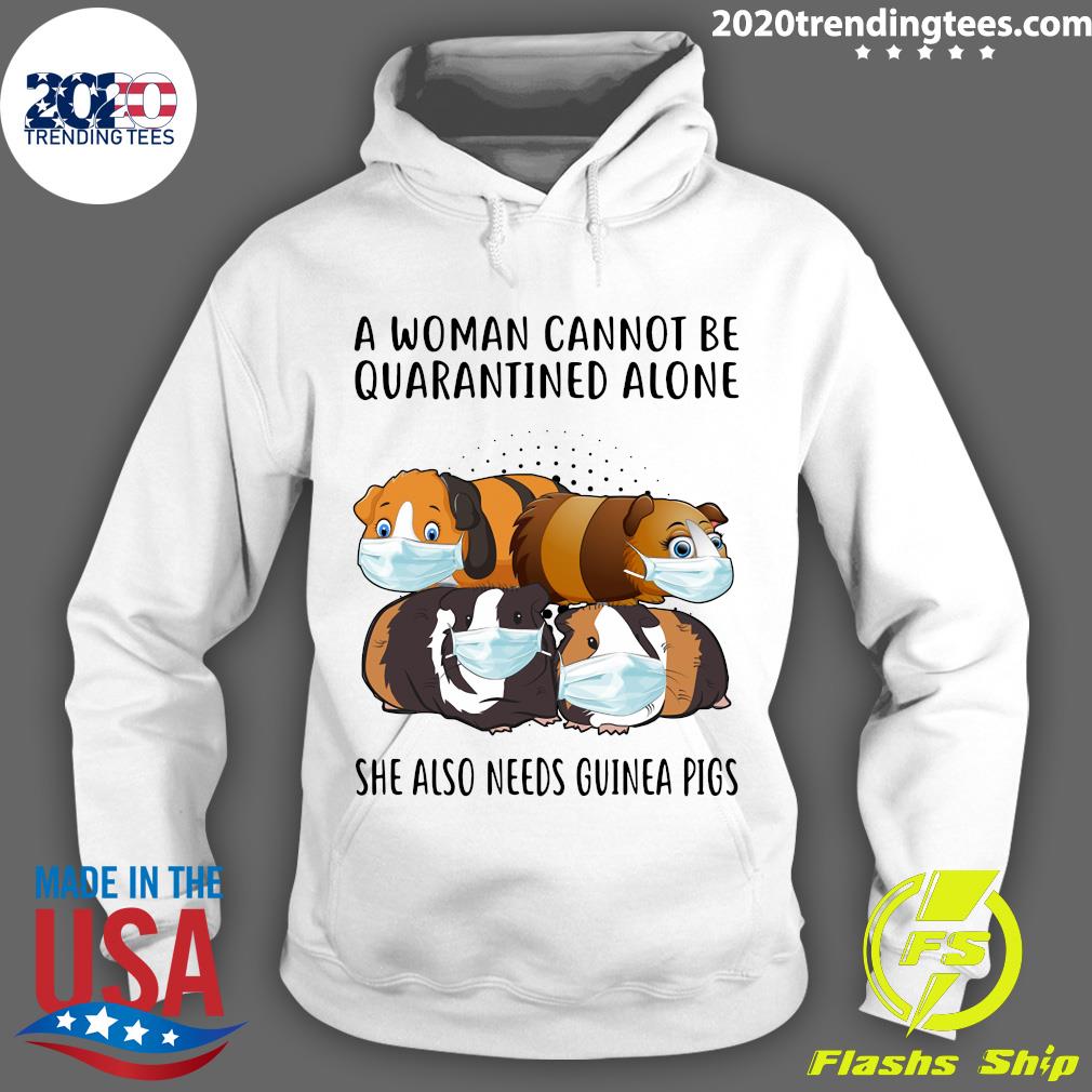 A Woman Cannot Be Quarantined Alone Cats - Adult & Kids T-Shirts, Sweatshirts & Hoodies apparel design preview 2