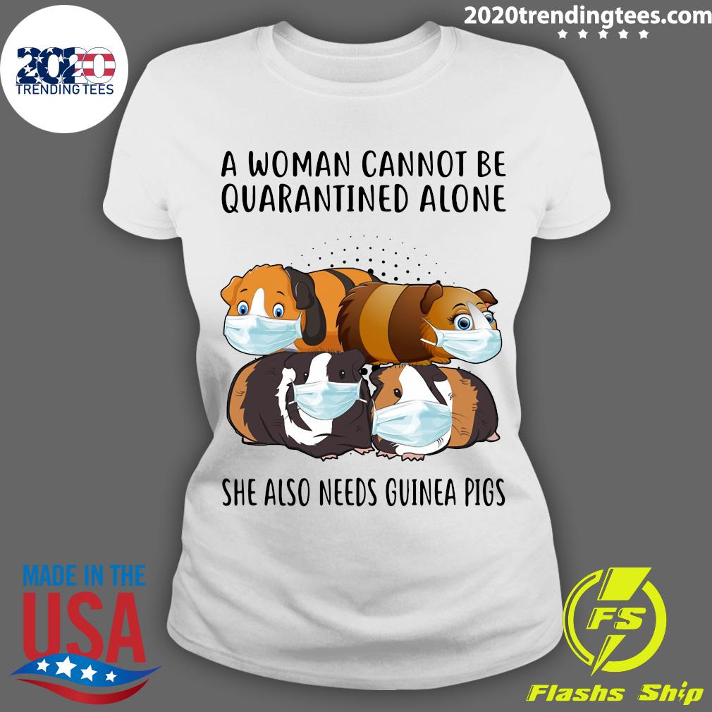 A Woman Cannot Be Quarantined Alone Cats - Adult & Kids T-Shirts, Sweatshirts & Hoodies apparel design preview 3