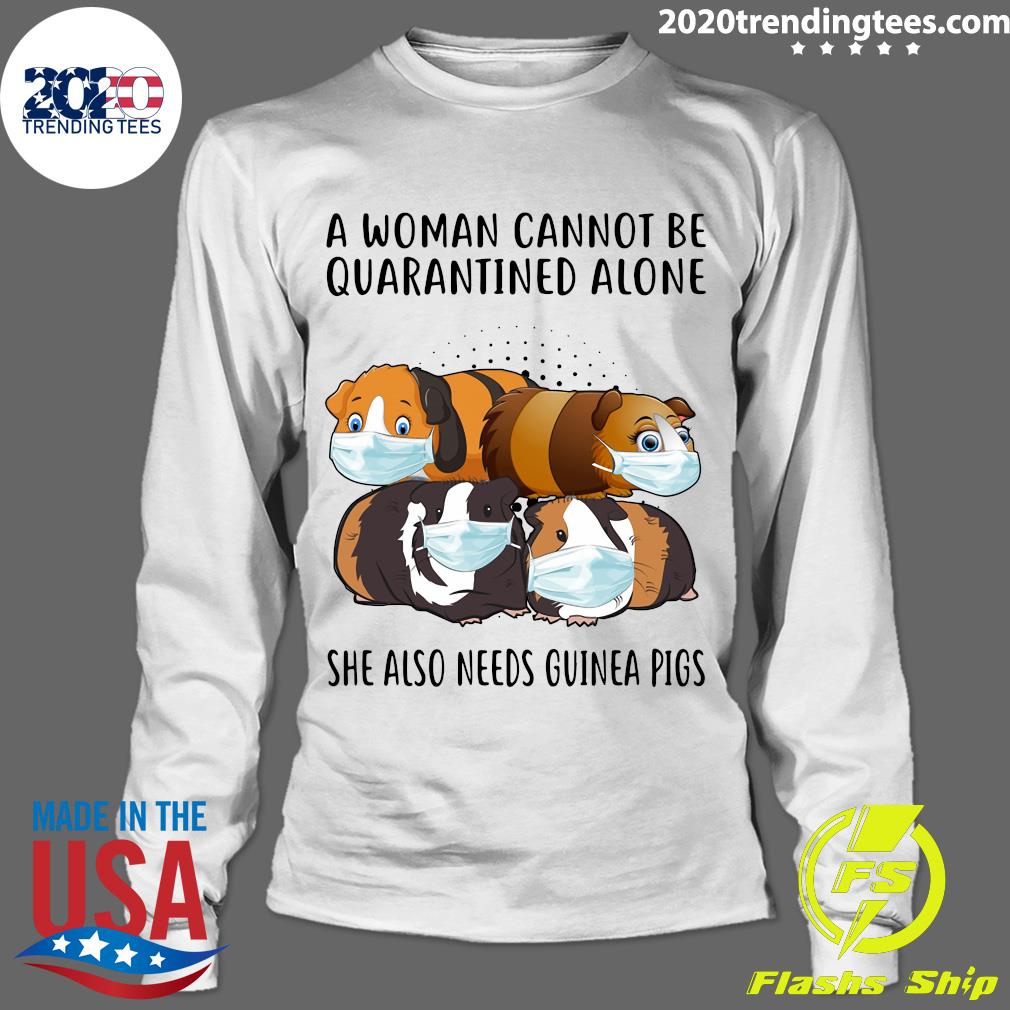 A Woman Cannot Be Quarantined Alone Cats - Adult & Kids T-Shirts, Sweatshirts & Hoodies apparel design preview 4