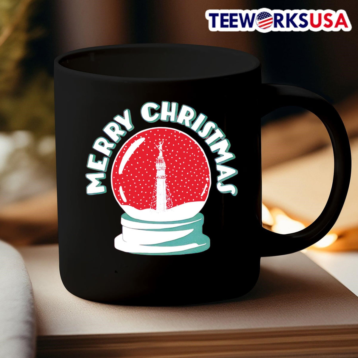 Merry Christmas Indy Snow Globe - Adult & Kids T-Shirts, Sweatshirts & Hoodies apparel design preview 3