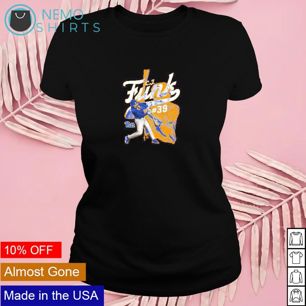 CJ Funk Pitt Panthers baseball caricature - Adult & Kids T-Shirts, Sweatshirts & Hoodies apparel design preview 4