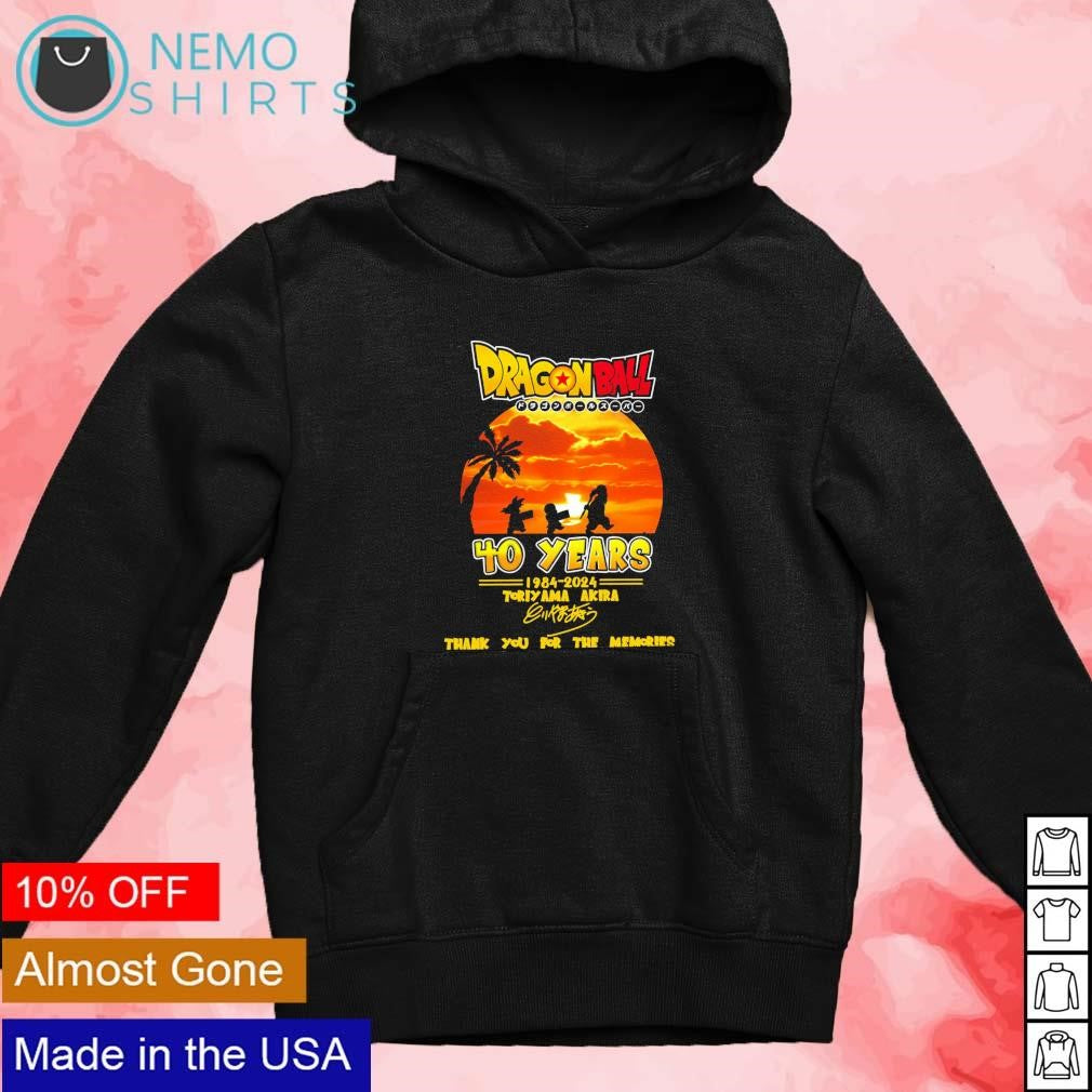 Dragon Ball 40 years 1984 2024 Toriyama signature - Adult & Kids T-Shirts, Sweatshirts & Hoodies apparel design preview 4