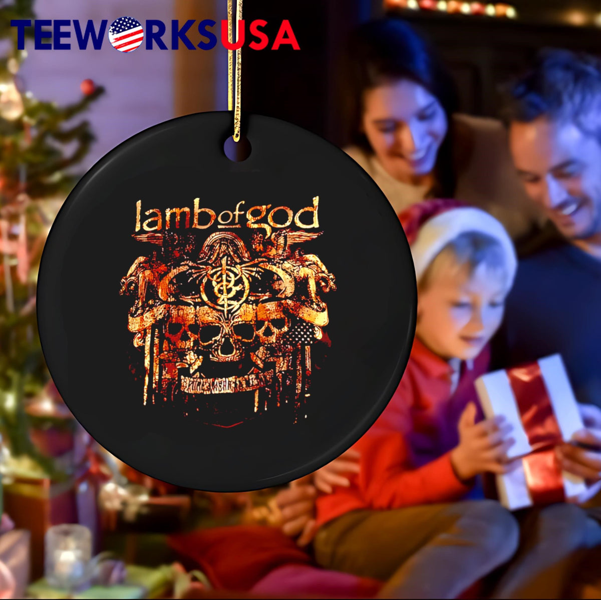 Lamb Of God skulls retro - Adult & Kids T-Shirts, Sweatshirts & Hoodies apparel design preview 4