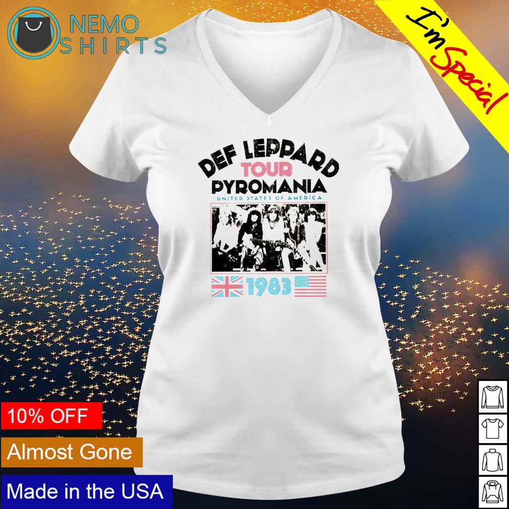 Def Leppard tour pyromania United States of America - Adult & Kids T-Shirts, Sweatshirts & Hoodies apparel design preview 5