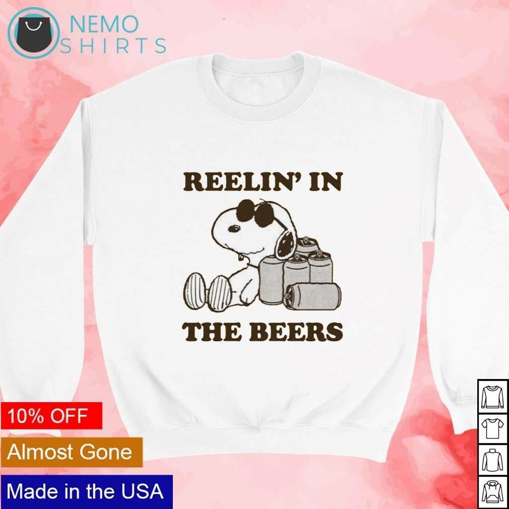 Reelin' in the beers Snoopy - Adult & Kids T-Shirts, Sweatshirts & Hoodies apparel design preview 4