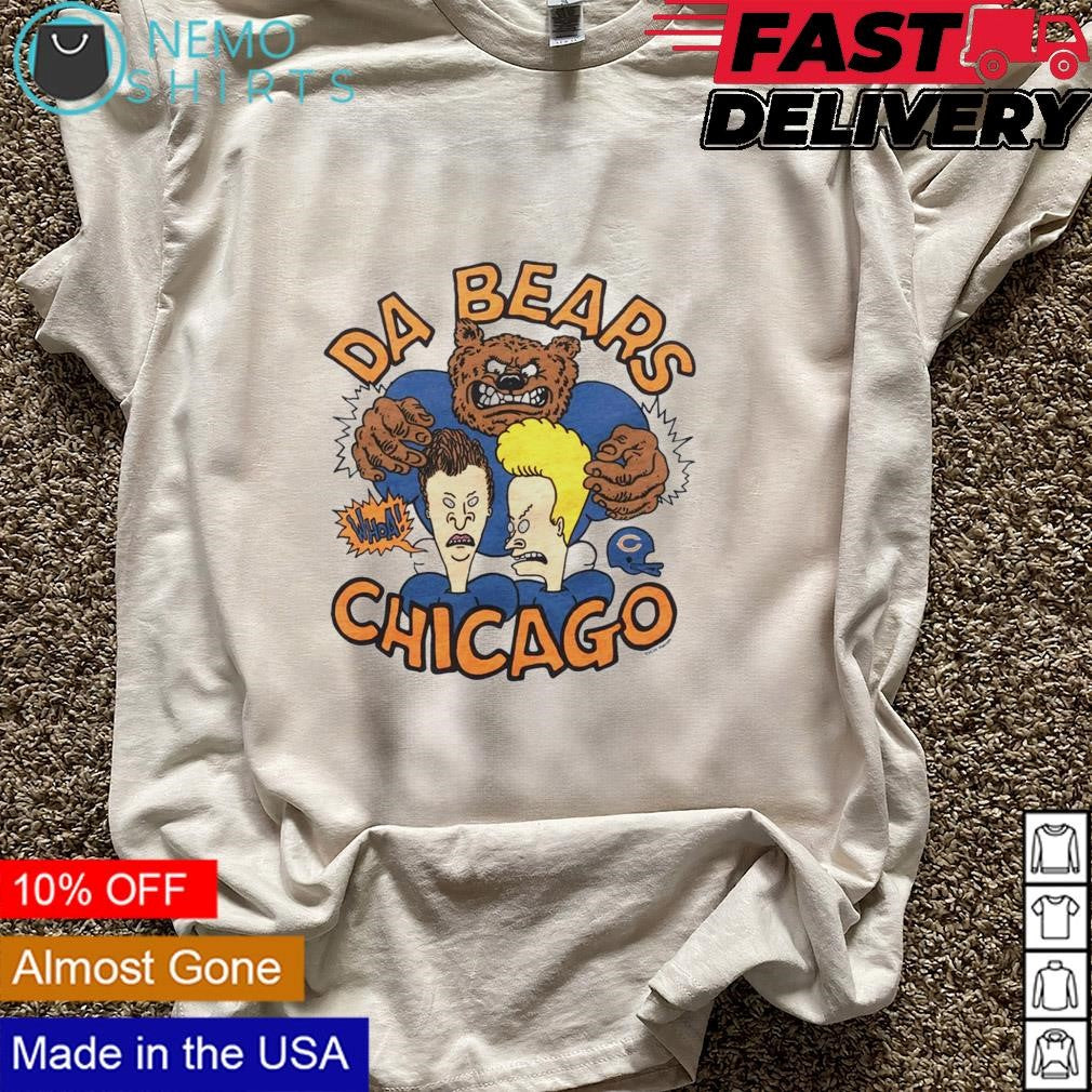 Beavis and Butt-Head vs da Chicago Bears - Adult & Kids T-Shirts, Sweatshirts & Hoodies apparel design preview 5