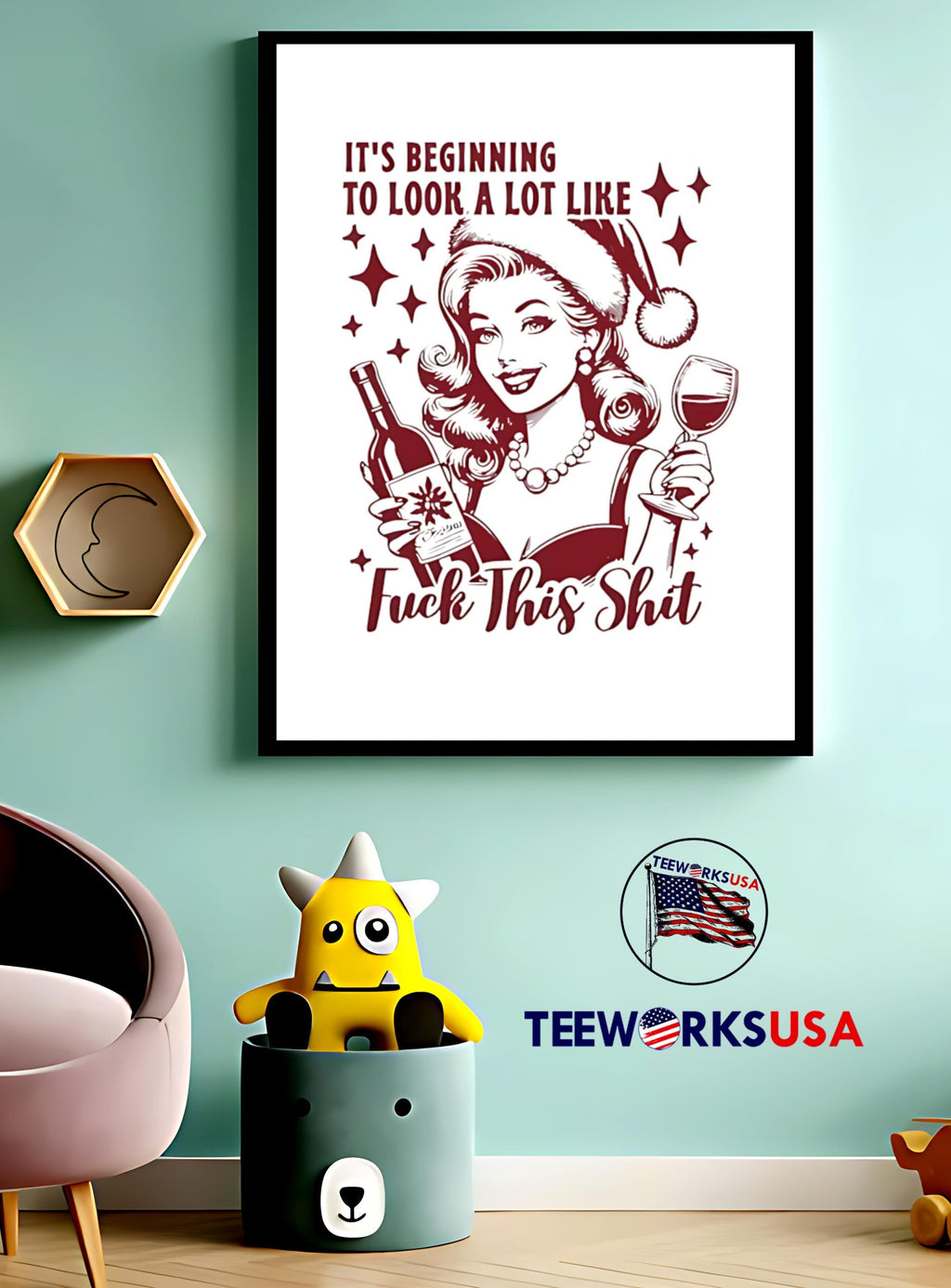 It's Beginning To Look A Lot Like Fuck This Shit - Adult & Kids T-Shirts, Sweatshirts & Hoodies apparel design preview 4