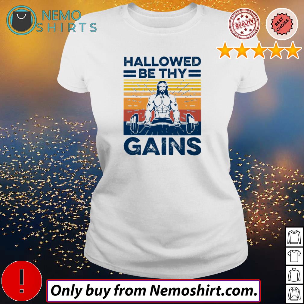 Jesus Hallowed be thy gains vintage - Adult & Kids T-Shirts, Sweatshirts & Hoodies apparel design preview 3