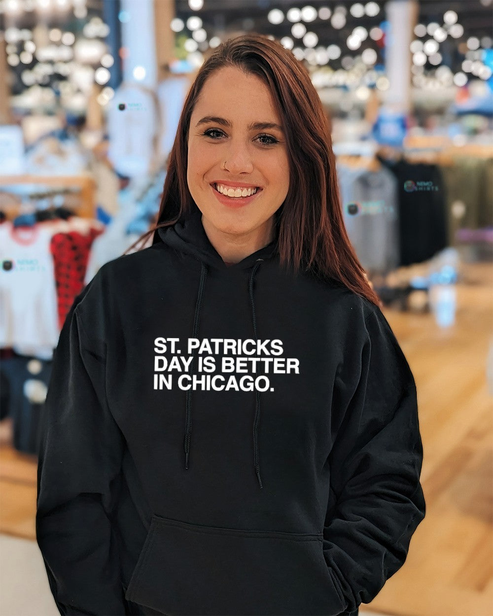 St Patrick's day is better in Chicago - Adult & Kids T-Shirts, Sweatshirts & Hoodies apparel design preview 3
