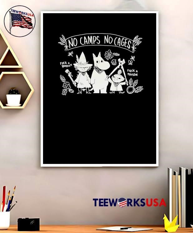No Camps Cages Fuck A Border Prison - Adult & Kids T-Shirts, Sweatshirts & Hoodies apparel design preview 5