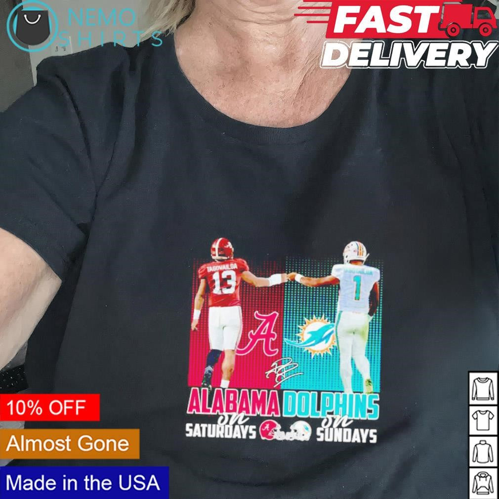 Alabama on Saturdays and Dophins Sundays signatures - Adult & Kids T-Shirts, Sweatshirts & Hoodies apparel design preview 1