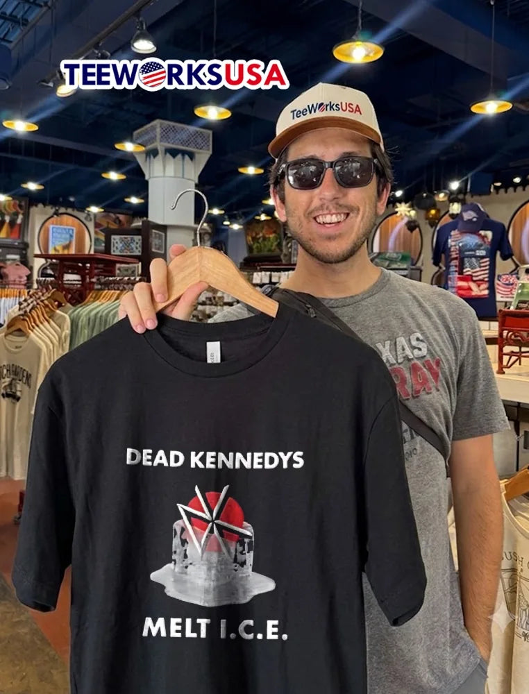 Dead Kennedys Melt Ice Dk Logo Red Circle Melting - Adult & Kids T-Shirts, Sweatshirts & Hoodies apparel design preview 2