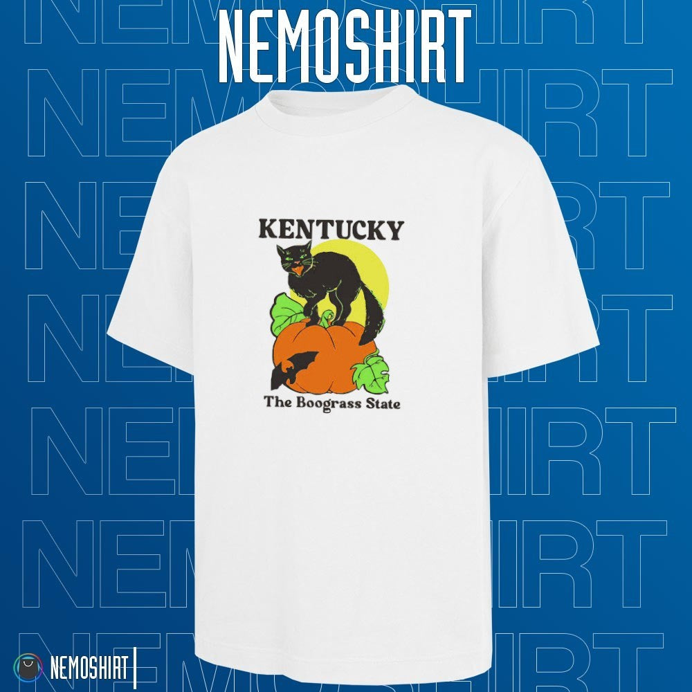 Kentucky the boograss state black cat pumpkin - Adult & Kids T-Shirts, Sweatshirts & Hoodies apparel design preview 1