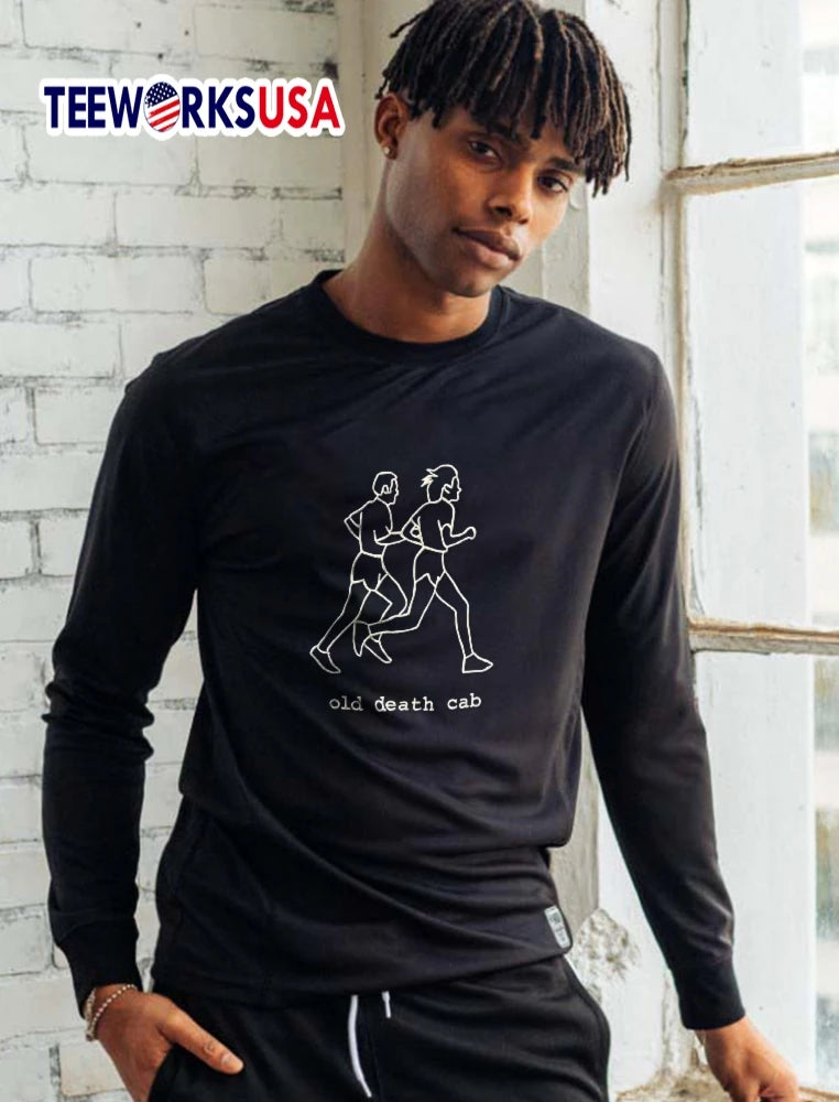 Old Death Cab Two Male And Female Joggers Running - Adult & Kids T-Shirts, Sweatshirts & Hoodies apparel design preview 5