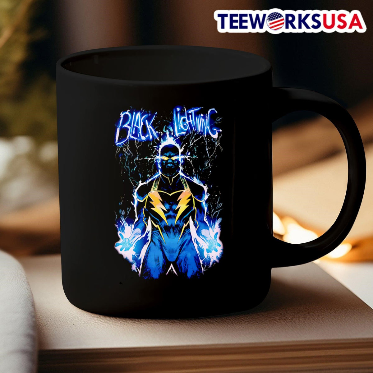 Black Lightning DC graphic - Adult & Kids T-Shirts, Sweatshirts & Hoodies apparel design preview 3
