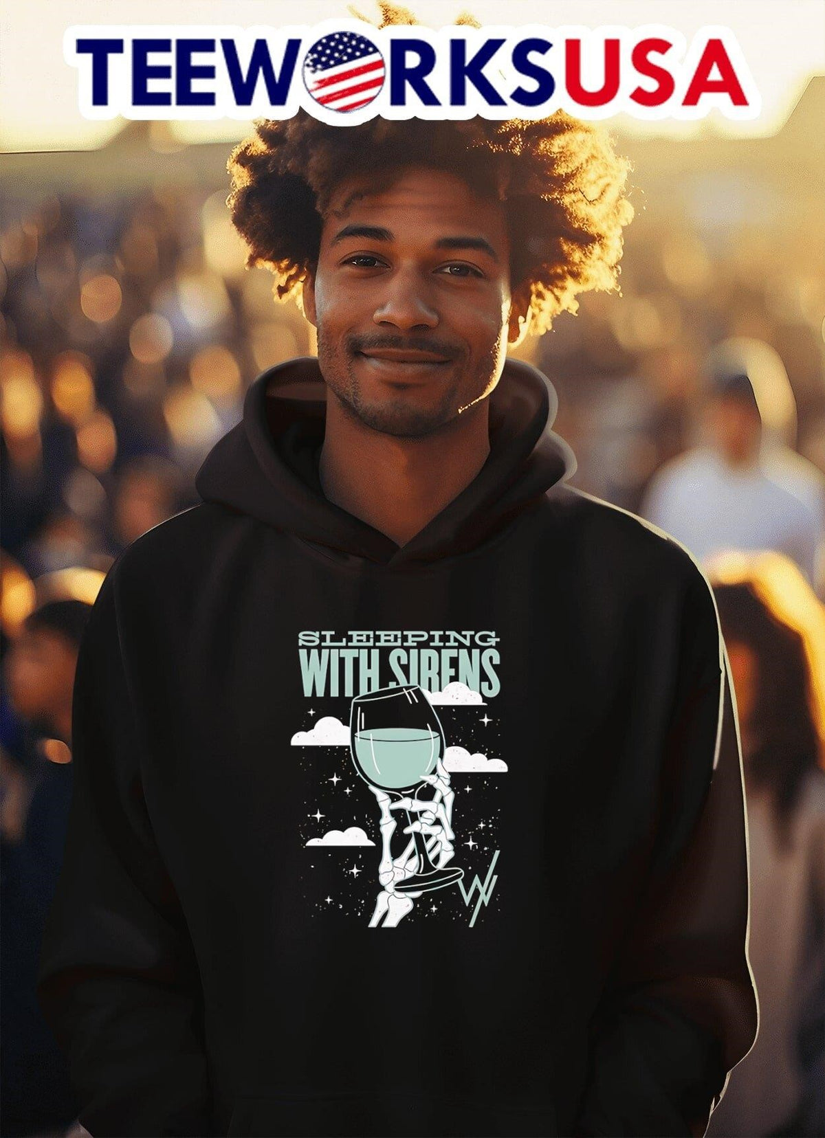 Sleeping with Sirens wine - Adult & Kids T-Shirts, Sweatshirts & Hoodies apparel design preview 2
