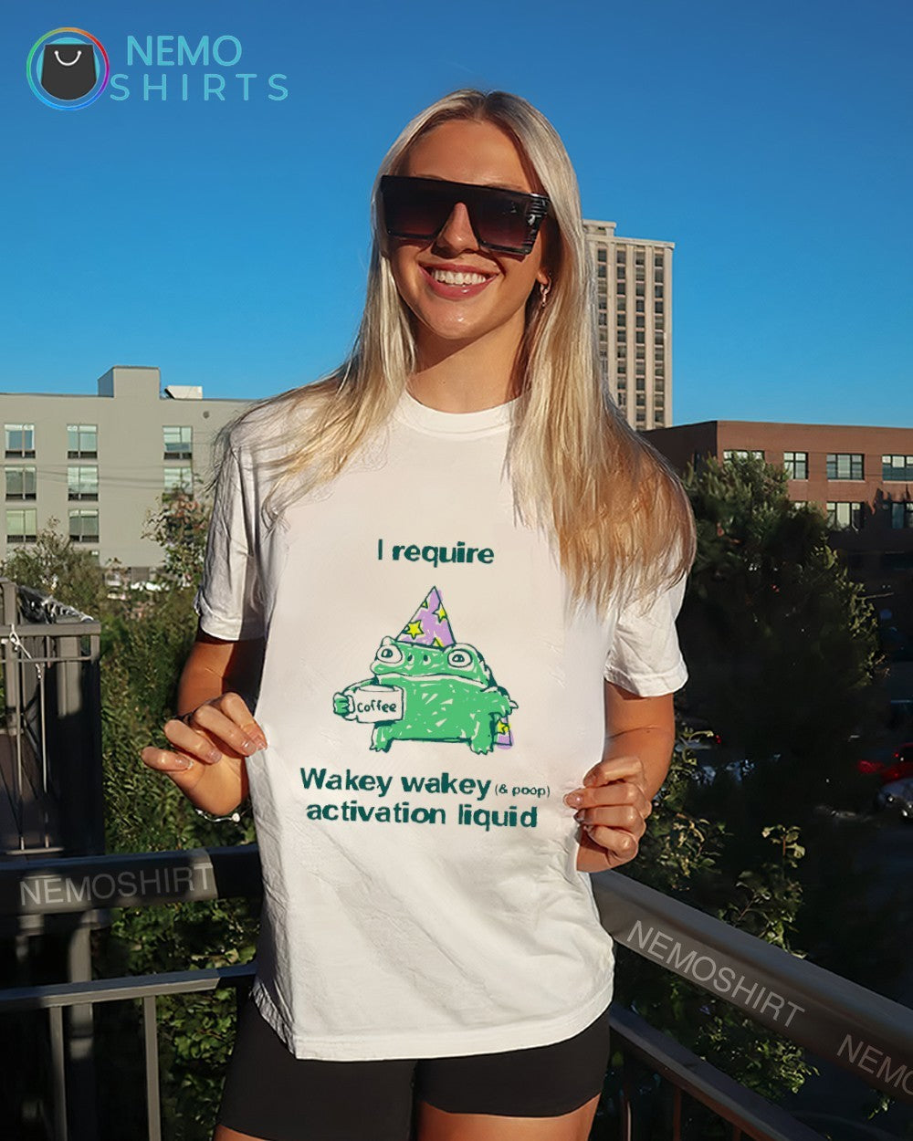 I require wakey activation liquid frog coffee - Adult & Kids T-Shirts, Sweatshirts & Hoodies apparel design preview 6
