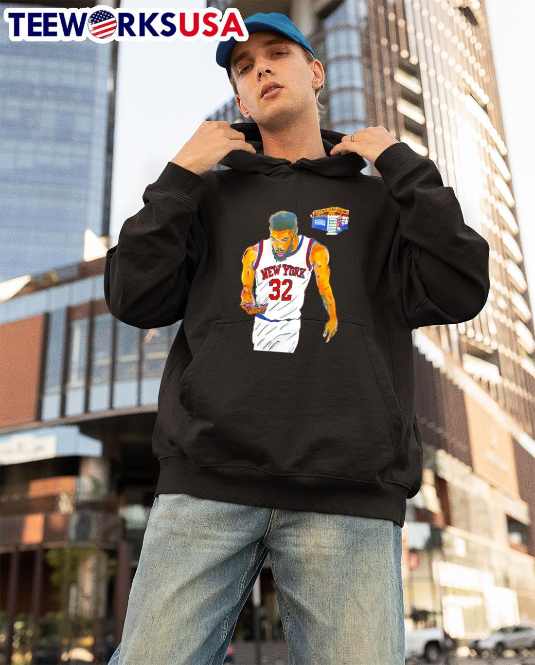 Karl-anthony Towns Bodega Kat Knicks - Adult & Kids T-Shirts, Sweatshirts & Hoodies apparel design preview 3