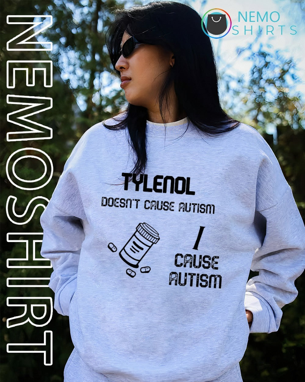 Tylenol doesn't cause autism I - Adult & Kids T-Shirts, Sweatshirts & Hoodies apparel design preview 4