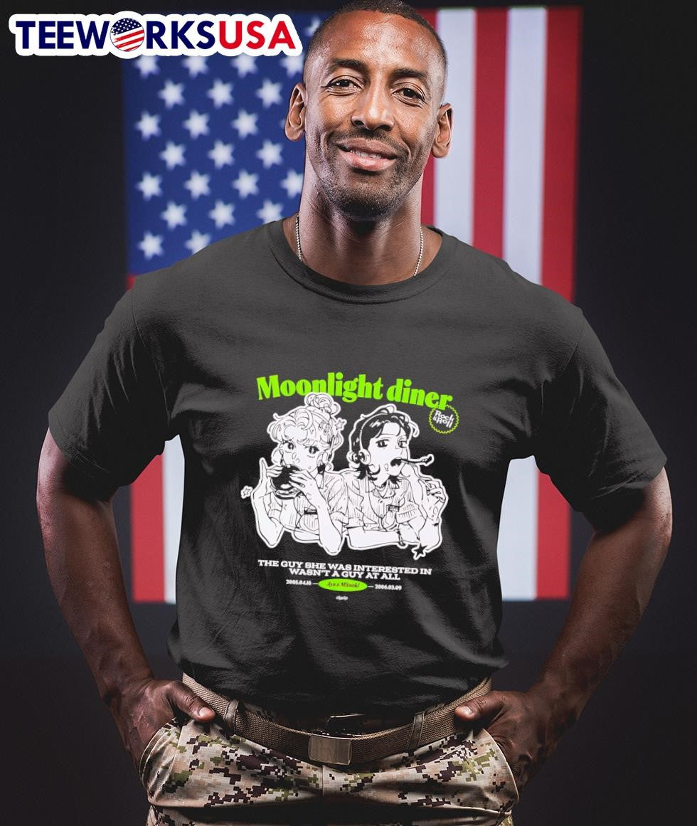 Moonlight diner the guy she was interested - Adult & Kids T-Shirts, Sweatshirts & Hoodies apparel design preview 1