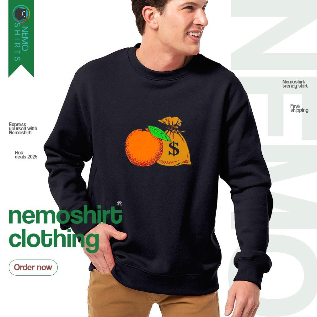 Orange and money - Adult & Kids T-Shirts, Sweatshirts & Hoodies apparel design preview 4