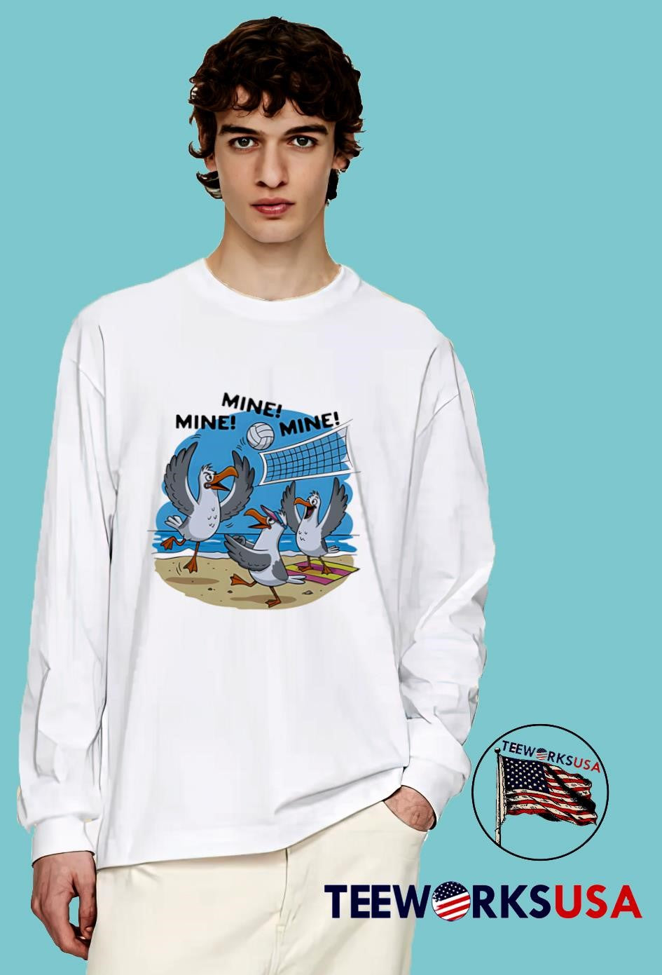 Mine Volleyball - Adult & Kids T-Shirts, Sweatshirts & Hoodies apparel design preview 4