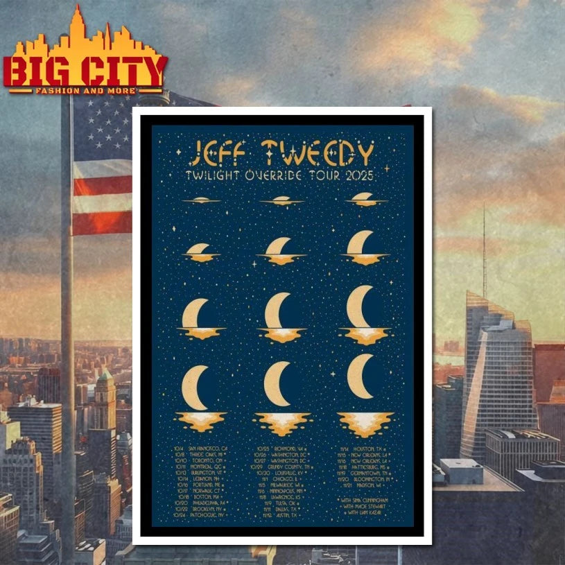 Jeff Tweedy Twilight Override 2025 Tour Poster - Adult & Kids T-Shirts, Sweatshirts & Hoodies apparel design preview 4