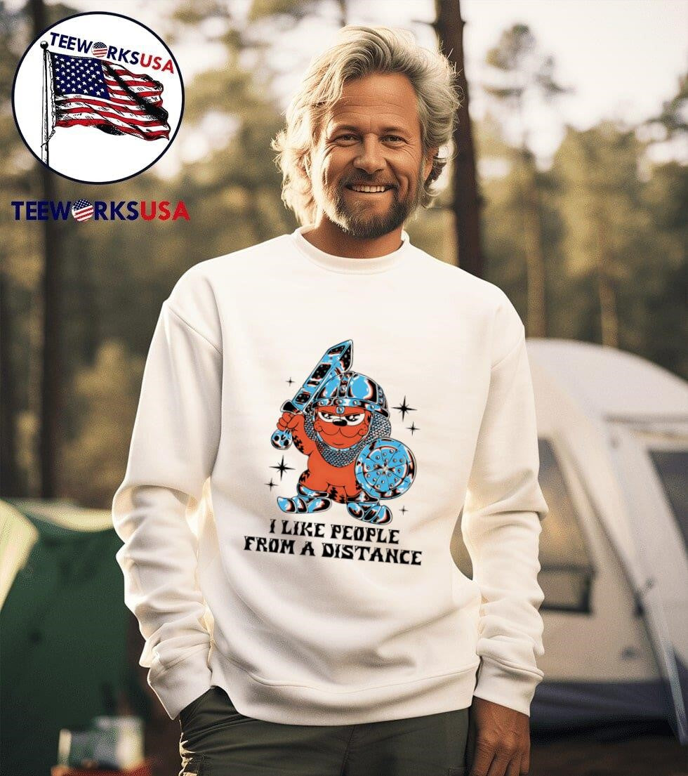 I like people from a distance - Adult & Kids T-Shirts, Sweatshirts & Hoodies apparel design preview 3