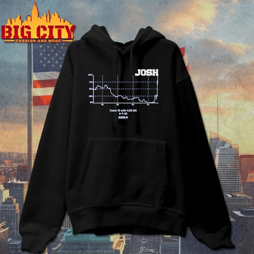 Josh Allen Win Probability Chart - Adult & Kids T-Shirts, Sweatshirts & Hoodies apparel design preview 2