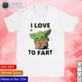Baby Yoda I love to fart heart - Adult & Kids T-Shirts, Sweatshirts & Hoodies apparel design preview 1