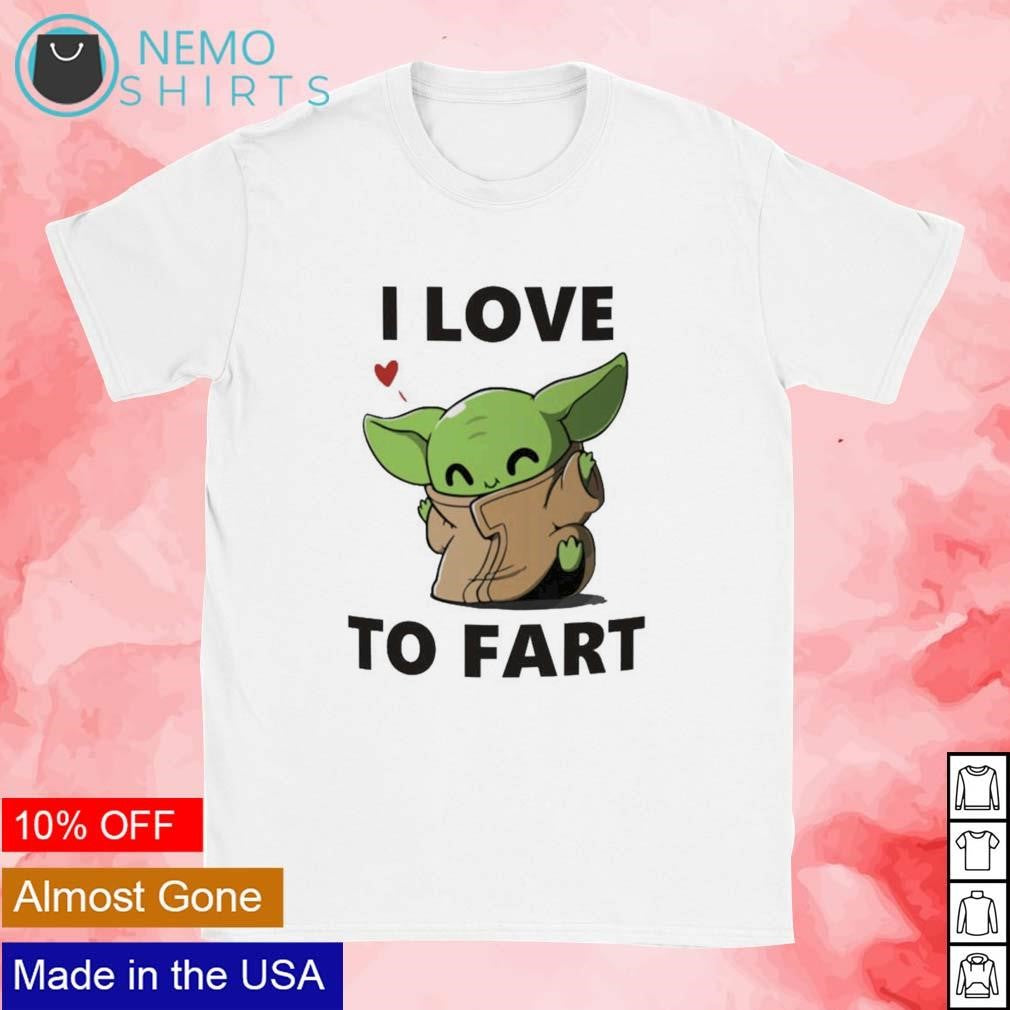 Baby Yoda I love to fart heart - Adult & Kids T-Shirts, Sweatshirts & Hoodies apparel design preview 1