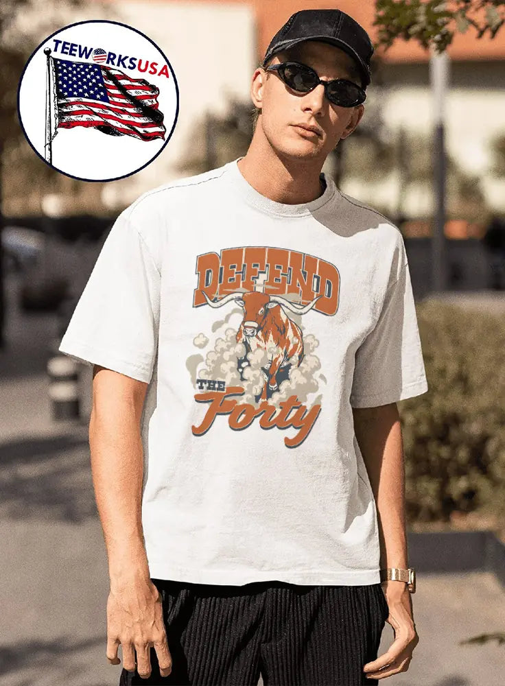 Defend The Forty Longhorn - Adult & Kids T-Shirts, Sweatshirts & Hoodies apparel design preview 1