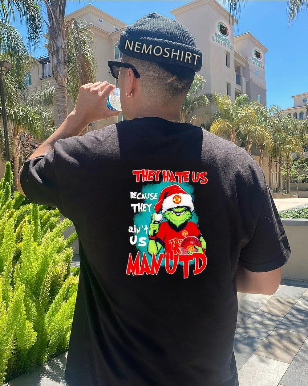 They hate us because ain't Man UTD Grinch Christmas - Adult & Kids T-Shirts, Sweatshirts & Hoodies apparel design preview 4