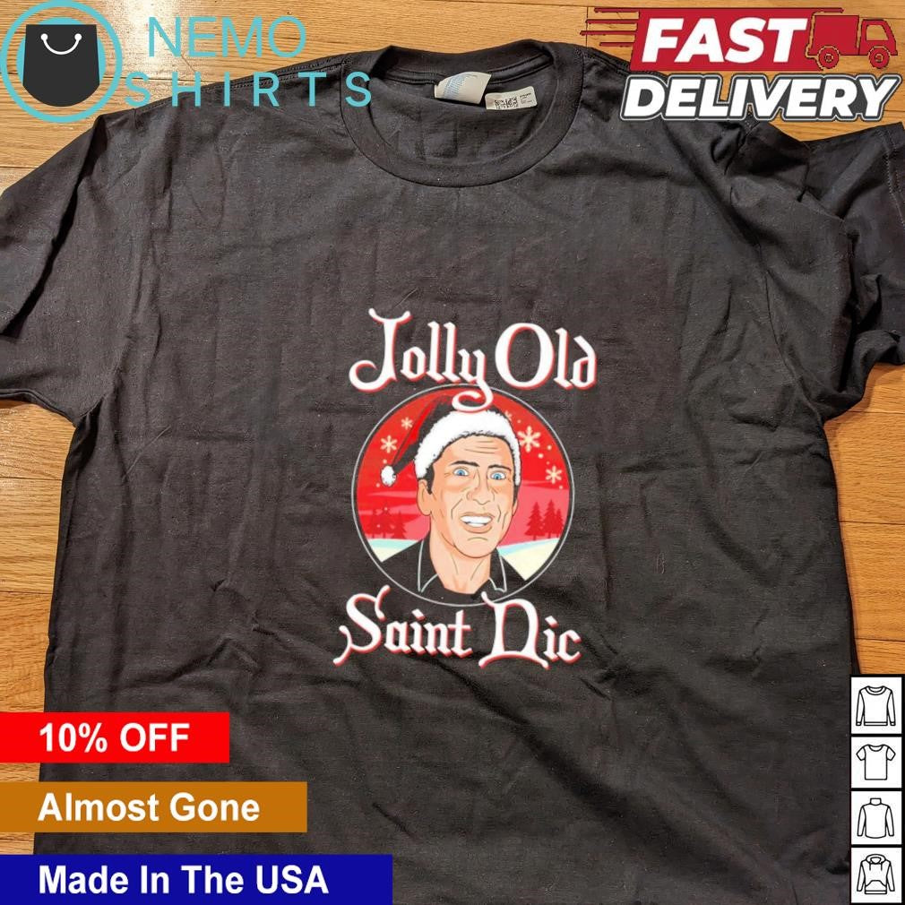Jolly old saint Nic Nicolas Cage Christmas - Adult & Kids T-Shirts, Sweatshirts & Hoodies apparel design preview 4
