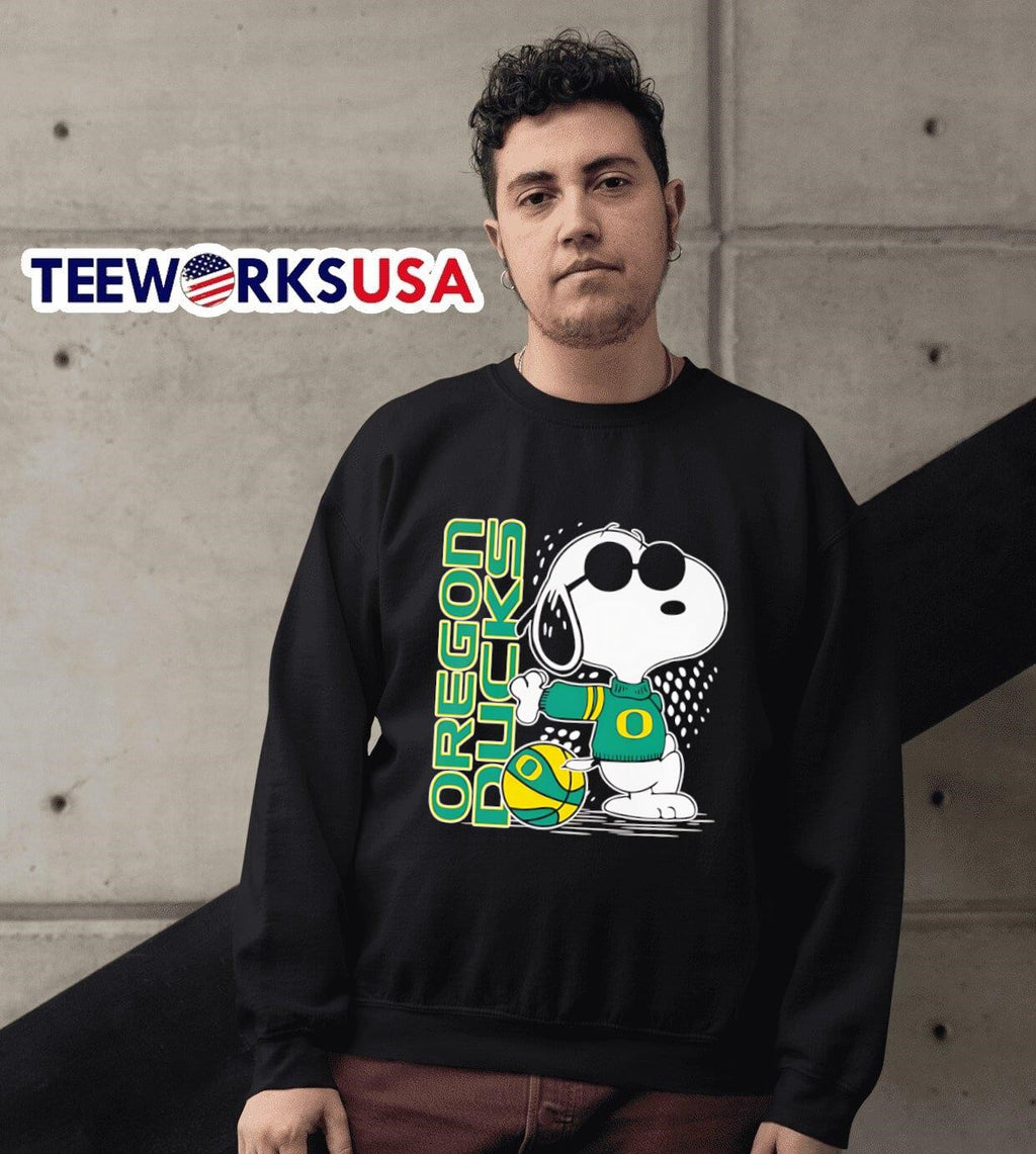 Snoopy stand Oregon Ducks - Adult & Kids T-Shirts, Sweatshirts & Hoodies apparel design preview 6