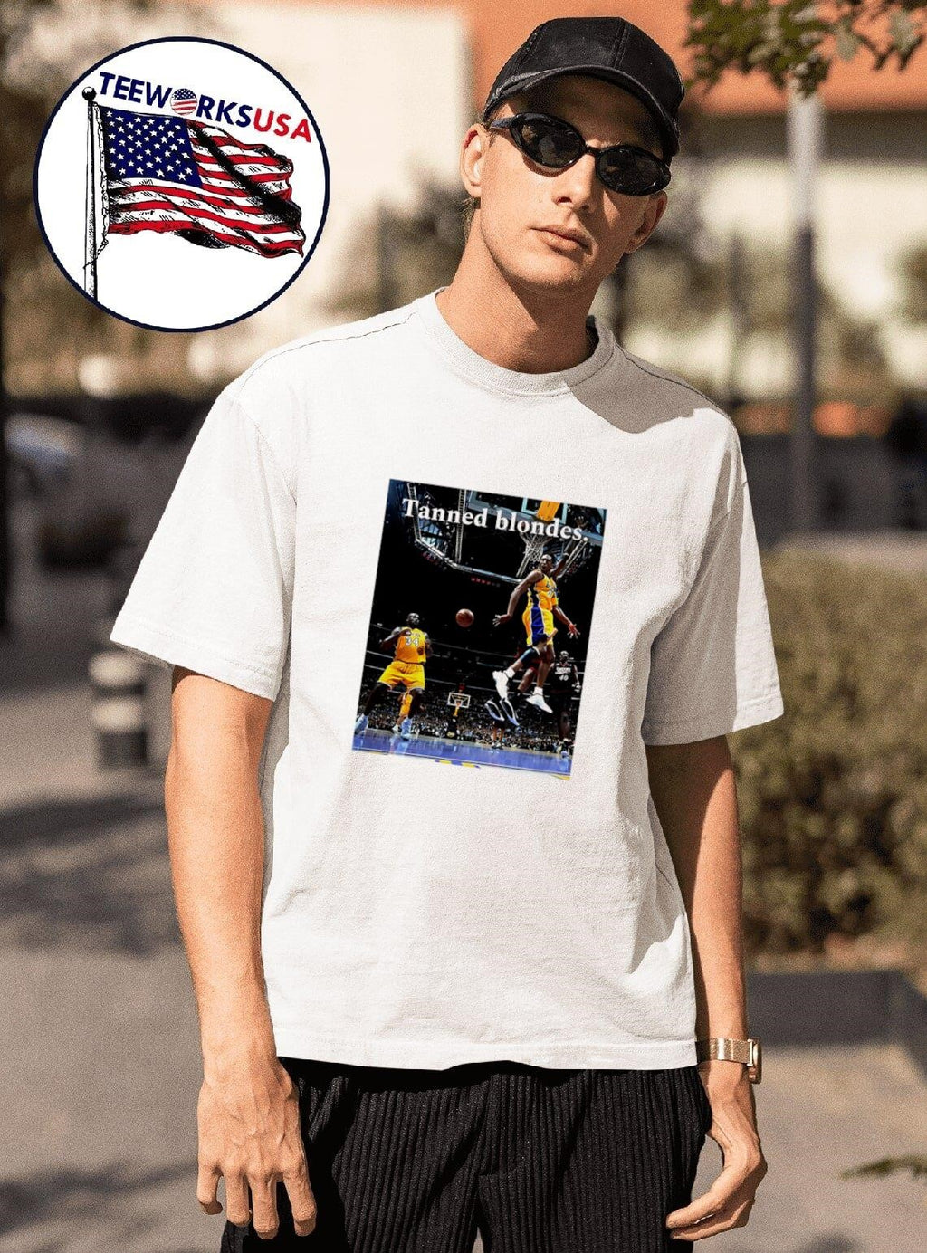Tanned blondes Kobe Bryant and Shaquille O'Neal - Adult & Kids T-Shirts, Sweatshirts & Hoodies apparel design preview 1
