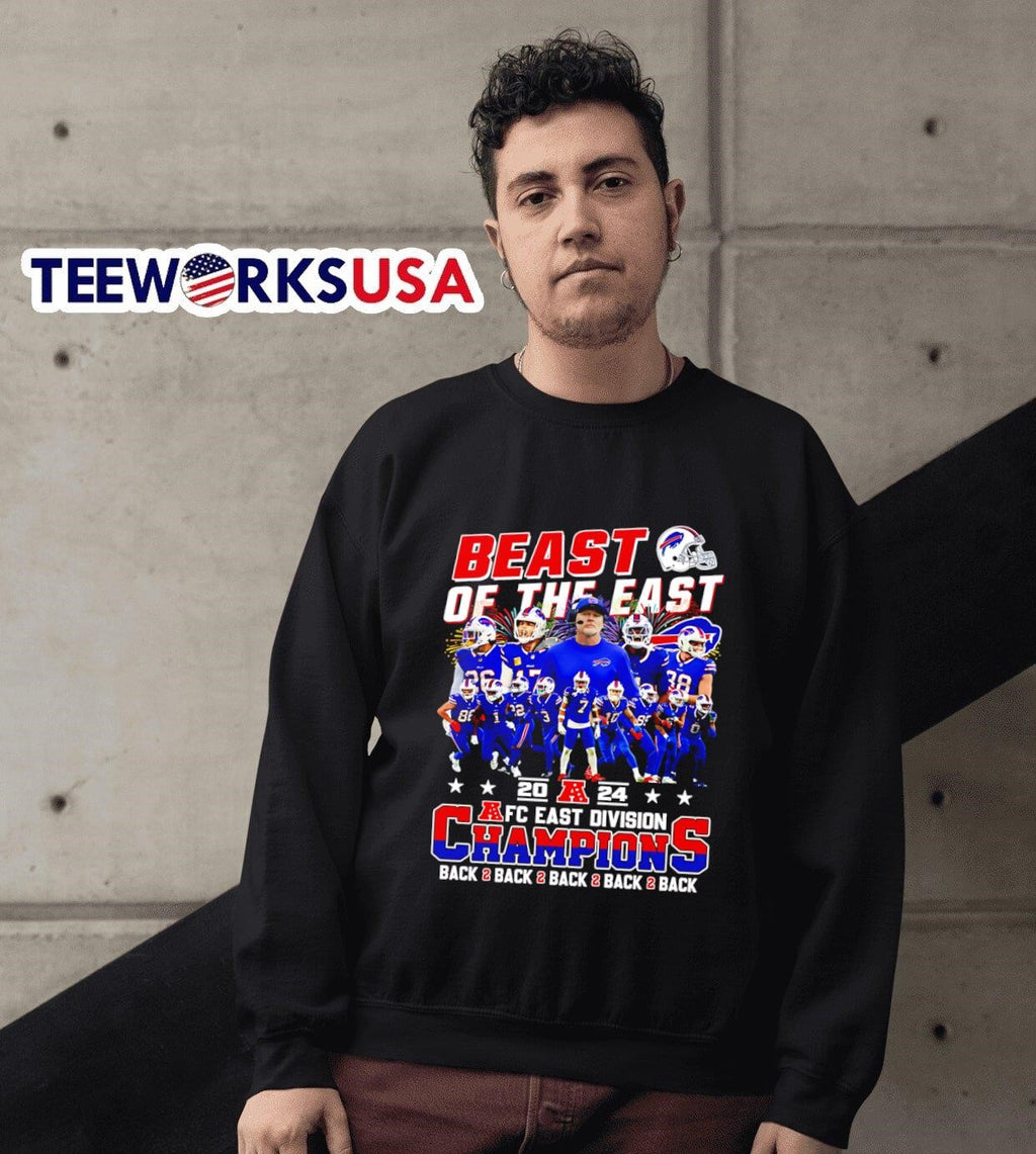 Beast of the East 2024 AFC Division Champions back 2 - Adult & Kids T-Shirts, Sweatshirts & Hoodies apparel design preview 6