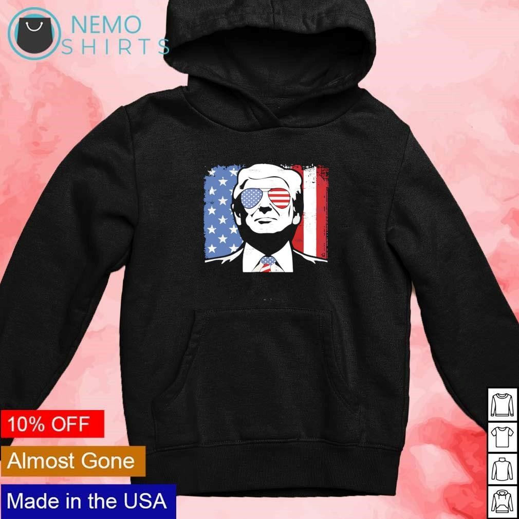 Trump USA flag glasses and tie - Adult & Kids T-Shirts, Sweatshirts & Hoodies apparel design preview 2