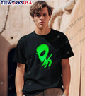 Glowing Neon Green Extraterrestrial Alien Head Hand - Adult & Kids T-Shirts, Sweatshirts & Hoodies apparel design preview 1