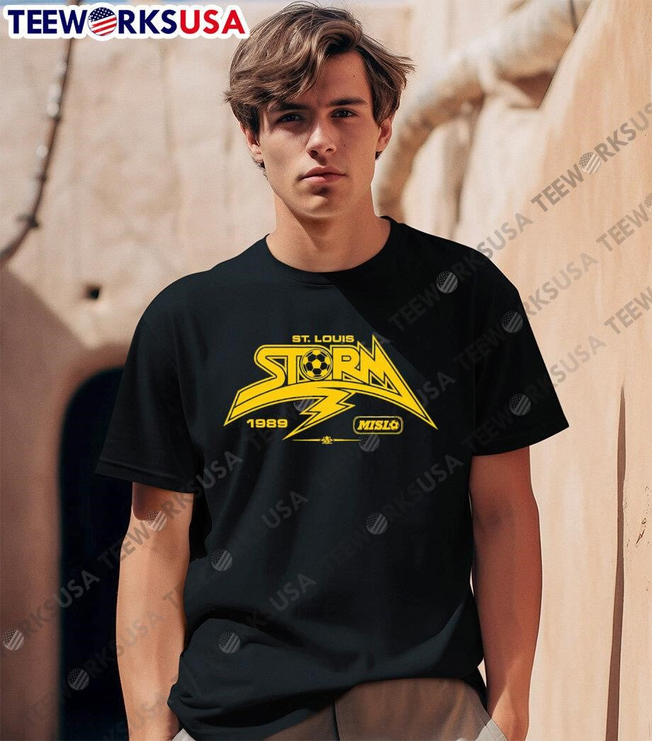 Throwbackmax St. Louis Storm 1989 MISL Socce retro - Adult & Kids T-Shirts, Sweatshirts & Hoodies apparel design preview 1