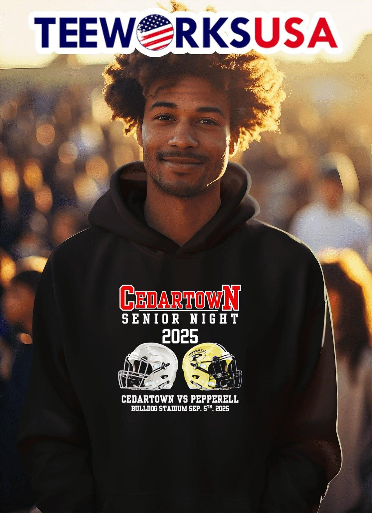 Cedartown Senior Night 2025 vs Pepperell - Adult & Kids T-Shirts, Sweatshirts & Hoodies apparel design preview 2