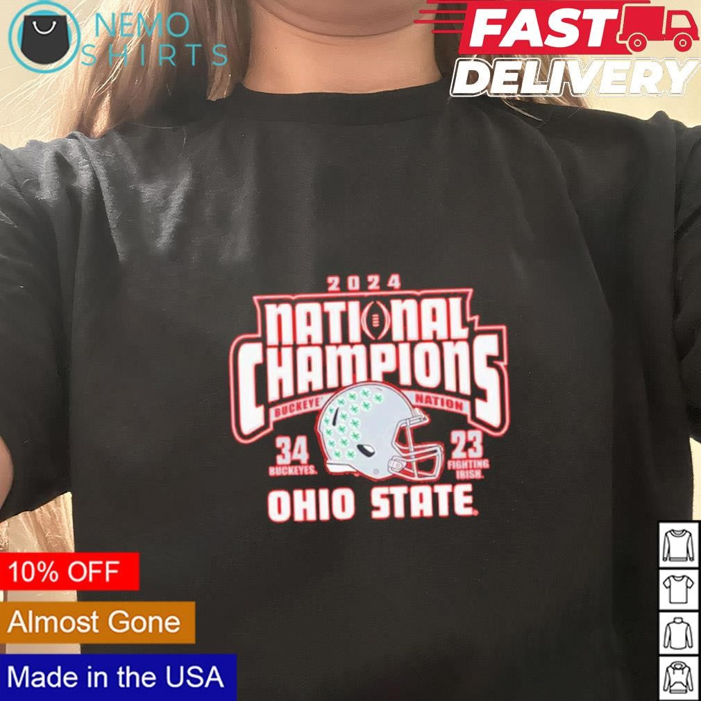Ohio State Buckeyes 2024 national champions score - Adult & Kids T-Shirts, Sweatshirts & Hoodies apparel design preview 3